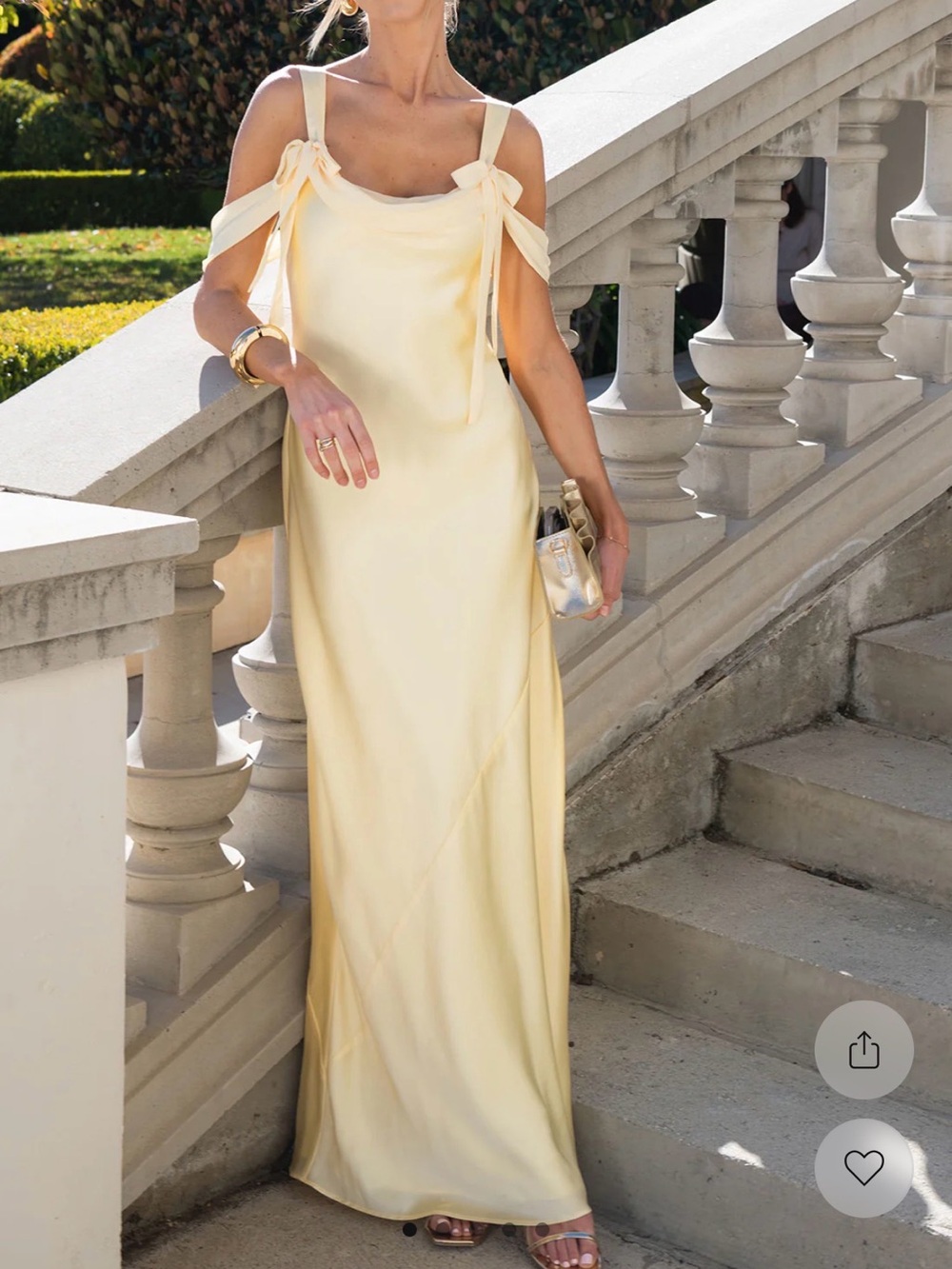 Show Me Your Mumu - Bella Maxi Dress, Pale Yellow, size Small
